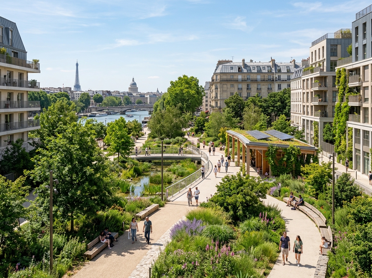 Parc urbain paysager à Paris
